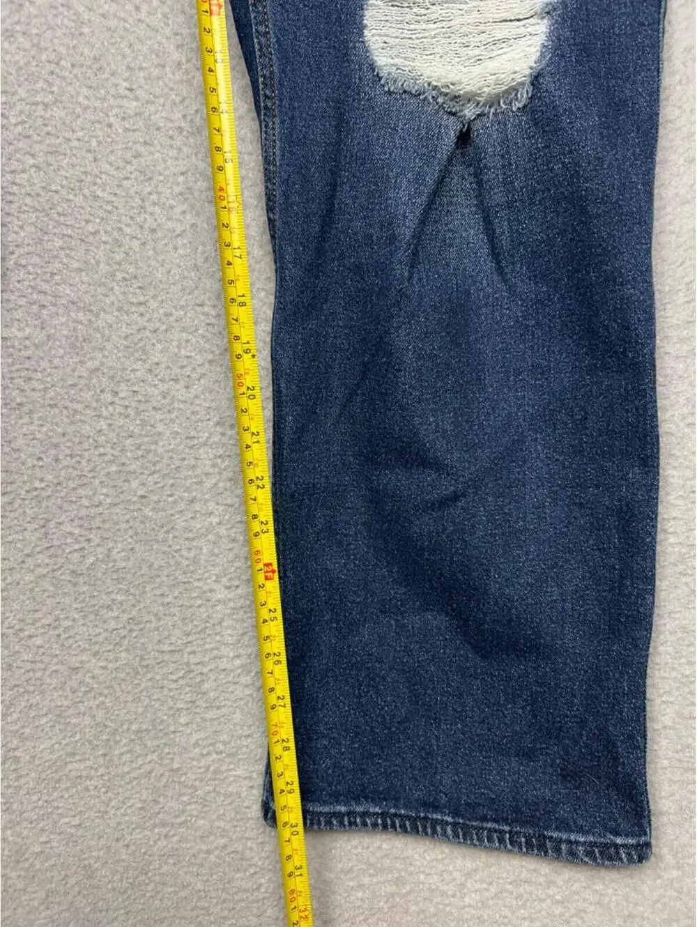90s Hollister Curvy Ultra High-Rise Dad Jeans Womens 15R Distressed Denim